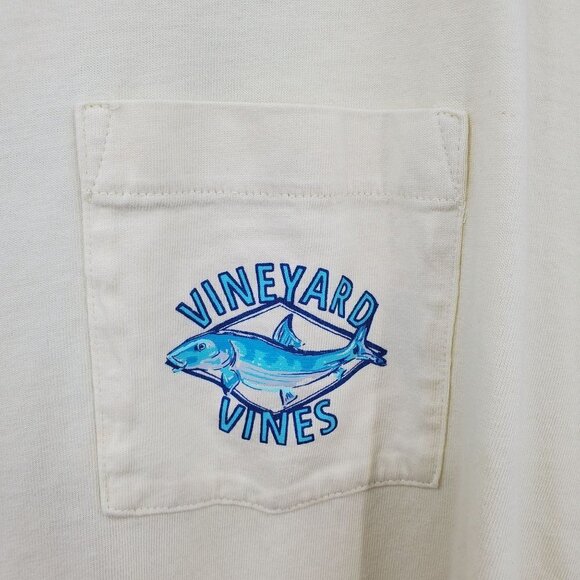 Vineyard Vines Long Sleeve Bonefish Diamond Pocket Tee Long Sleeve Mens Large - Picture 7 of 12